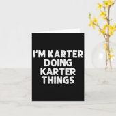 Karter Gift Doing Name Things Funny Personalisiert Karte (Gelbe Blume)