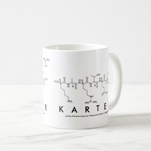 Karter Peptidname Tasse (VorderseiteRechts)