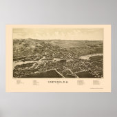 Karthago, NY Panoramablick - 1888 Poster (Vorne)