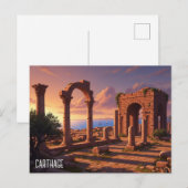Karthago Tunesien Reise Postkarte (Vorne/Hinten)