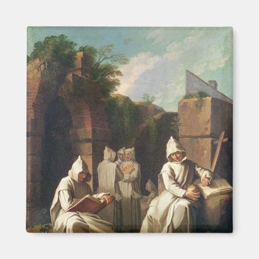 Karthusianische Mönche in Meditation Magnet (Vorne)