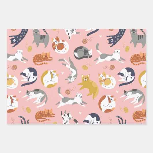Kartierpapier für Katzen und mehr Katzen Geschenkpapier Set (Vorderseite 3)