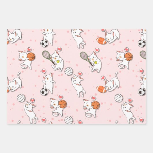 Kartierpapier für Katzen und mehr Katzen Geschenkpapier Set (Vorderseite 2)