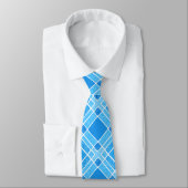Kartierte Diamond Kariert - Sky Blue Krawatte (Gebunden)