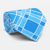 Kartierte Diamond Kariert - Sky Blue Krawatte (Gerollt)