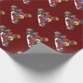 Karting Go-Kart Geschenkpapier (Ecke)