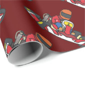 Karting Go-Kart Geschenkpapier (Rolleneckpunkt)