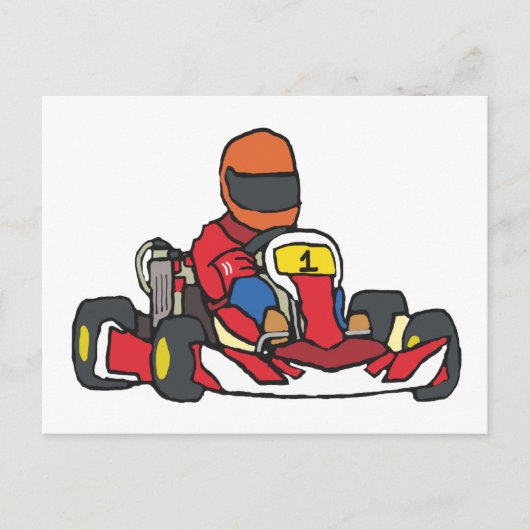 Karting Go-Kart Postkarte (Vorderseite)