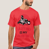 Karting Is My Valentine Sports Player boy T-Shirt (Vorderseite)