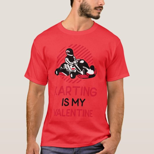 Karting Is My Valentine Sports Player boy T-Shirt (Vorderseite)