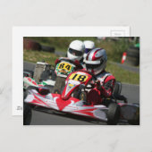 Karting Karts Minimax Motorsport Rennsport Postkarte (Vorne/Hinten)
