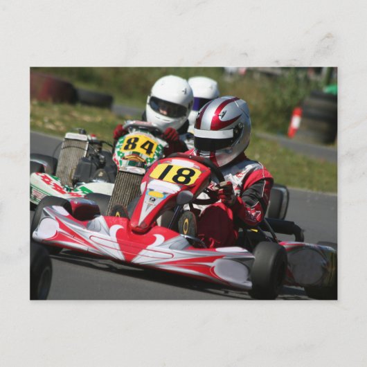 Karting Karts Minimax Motorsport Rennsport Postkarte (Vorderseite)