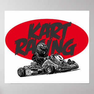 Karting-Rennen Poster