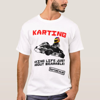 Karting, welches das Leben gerade über T-Shirt
