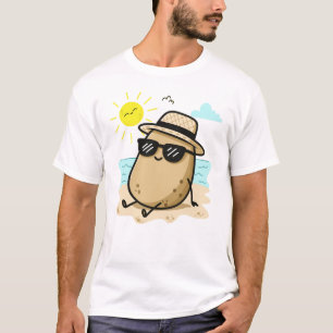 Kartoffel Am Strand Sommer Stimmung T-Shirt