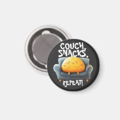 Kartoffel auf der Couch Lustig Magnet (Vorderseite/Rückseite)
