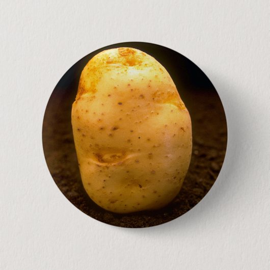 Kartoffel auf Schmutz Button (Vorderseite)