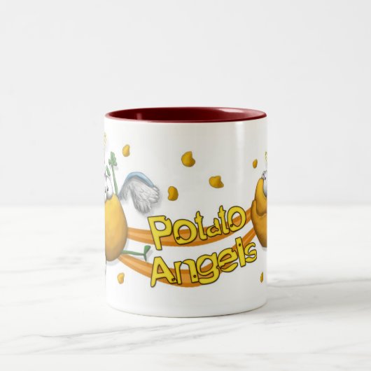 Kartoffel-Engel Zweifarbige Tasse (Mittel)