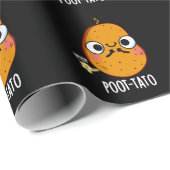 Kartoffel Funny Farting Potato Pun Dark BG Geschenkpapier (Rolleneckpunkt)