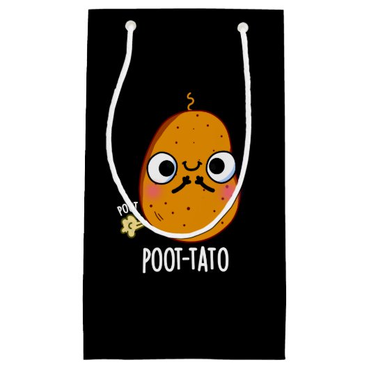 Kartoffel Funny Farting Potato Pun Dark BG Kleine Geschenktüte (Vorderseite)