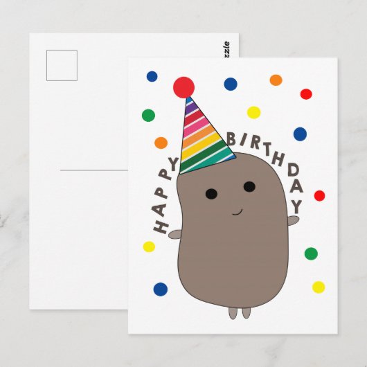 Kartoffel Geburtstag Postkarte (Vorne/Hinten)