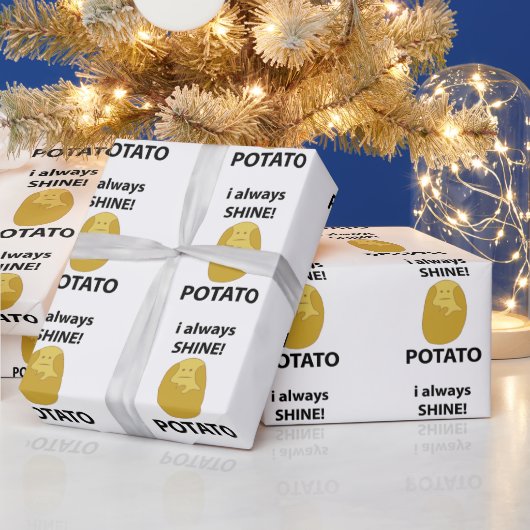 Kartoffel I immer Shine Funny Potato Geschenkpapier (Feiertage)