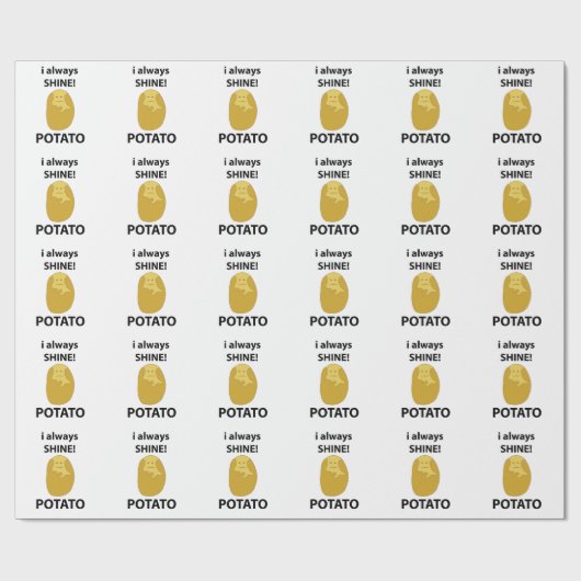Kartoffel I immer Shine Funny Potato Geschenkpapier (Flach)