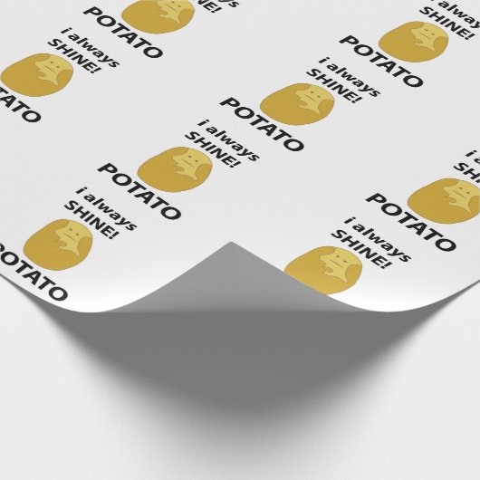 Kartoffel I immer Shine Funny Potato Geschenkpapier (Ecke)