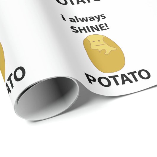 Kartoffel I immer Shine Funny Potato Geschenkpapier (Rolleneckpunkt)