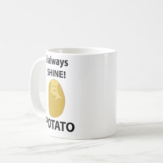 Kartoffel I immer Shine Funny Potato Kaffeetasse (Vorderseite Links)