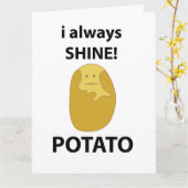 Kartoffel I immer Shine Funny Potato Karte (Gelbe Blume)
