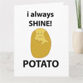 Kartoffel I immer Shine Funny Potato Karte (Vorderseite)