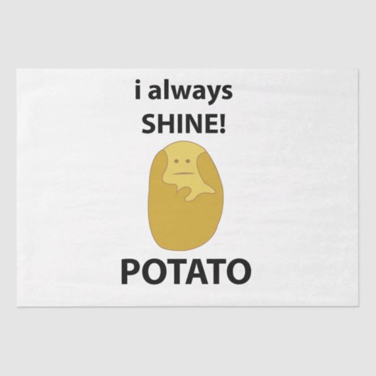 Kartoffel I immer Shine Funny Potato Seidenpapier (Vorderseite)