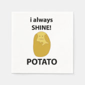 Kartoffel I Shine Funny Potato Party Serviette (Vorderseite)