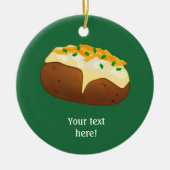 Kartoffel in der Schale - beliebtes Essen auf eine Keramik Ornament (Vorne)