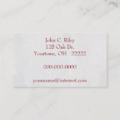 Kartoffel in Herzform mit Korb Visitenkarte (Rückseite)