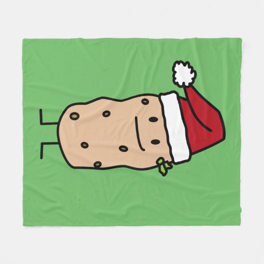 Kartoffel-Kartoffeln, welche die Fleecedecke (Vorderseite (Horizontal))