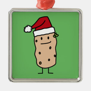 Kartoffel-Kartoffeln, welche die Silbernes Ornament
