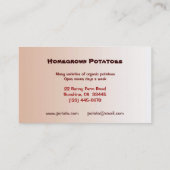 Kartoffel-Markt Visitenkarte (Rückseite)