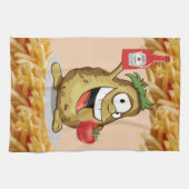Kartoffel, Pommes frites, Ketschup, Handtuch Küche (Horizontal)