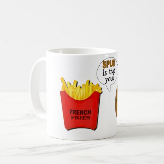 Kartoffel-Pommes-Frites sind dass Sie? Kaffeetasse (Vorderseite Links)
