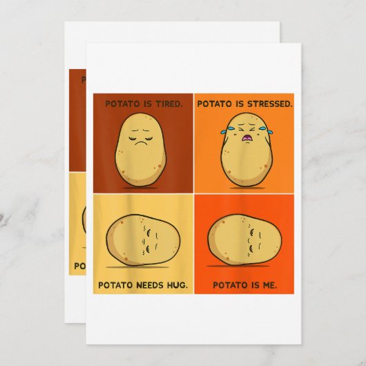 Kartoffel Spud Root Gemüsepflanze Veganer Lago Mag Einladung (Vorne/Hinten)