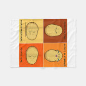 Kartoffel Spud Root Gemüsepflanze Veganer Lago Mag Fleecedecke (Vorderseite (Horizontal))