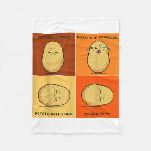 Kartoffel Spud Root Gemüsepflanze Veganer Lago Mag Fleecedecke
