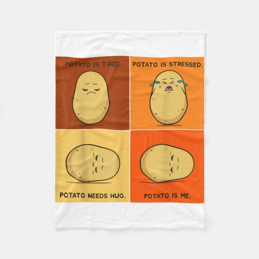 Kartoffel Spud Root Gemüsepflanze Veganer Lago Mag Fleecedecke (Vorderseite)