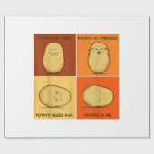 Kartoffel Spud Root Gemüsepflanze Veganer Lago Mag Geschenkpapier (Flach)