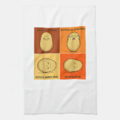 Kartoffel Spud Root Gemüsepflanze Veganer Lago Mag Geschirrtuch (Vertikal)