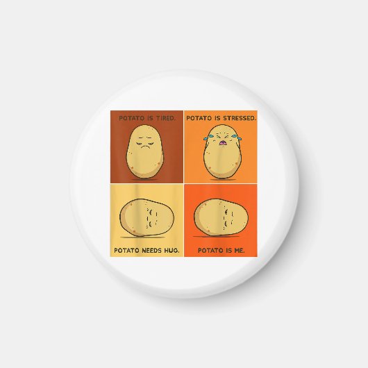 Kartoffel Spud Root Gemüsepflanze Veganer Lago Mag Magnet (Vorne)