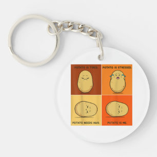 Kartoffel Spud Root Gemüsepflanze Veganer Lago Mag Schlüsselanhänger