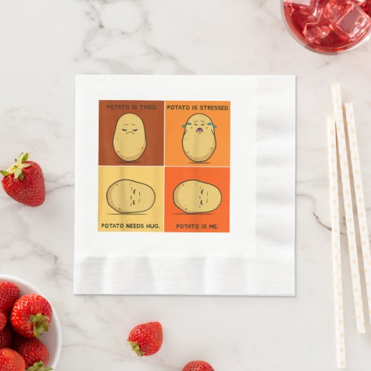 Kartoffel Spud Root Gemüsepflanze Veganer Lago Mag Serviette (Beispiel)